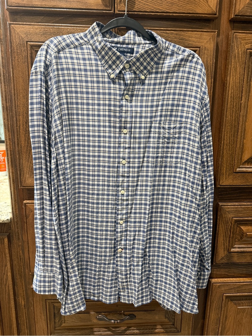 Daniel Cremieux Blue and White Plaid Button-Down Shirt